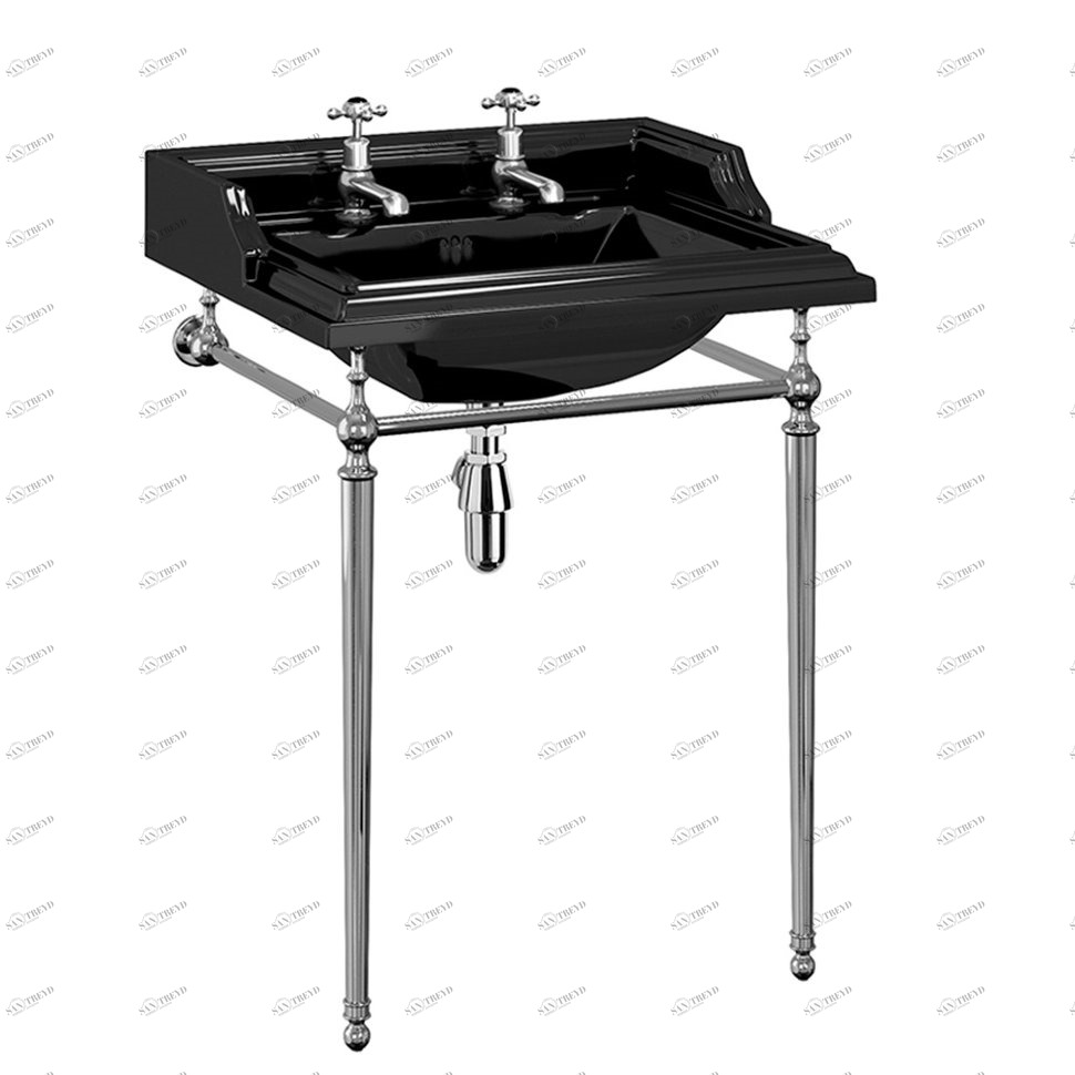 T49A CHR, B15 1TH JET Напольная раковина стоящая овальная Burlington Classic