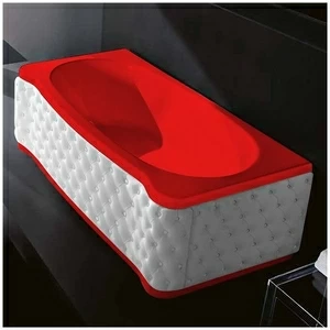 Ванна Gruppo treesse New Classic Young VTL-V6741-SX-KB-K красная прямоугольная левая белая кожа