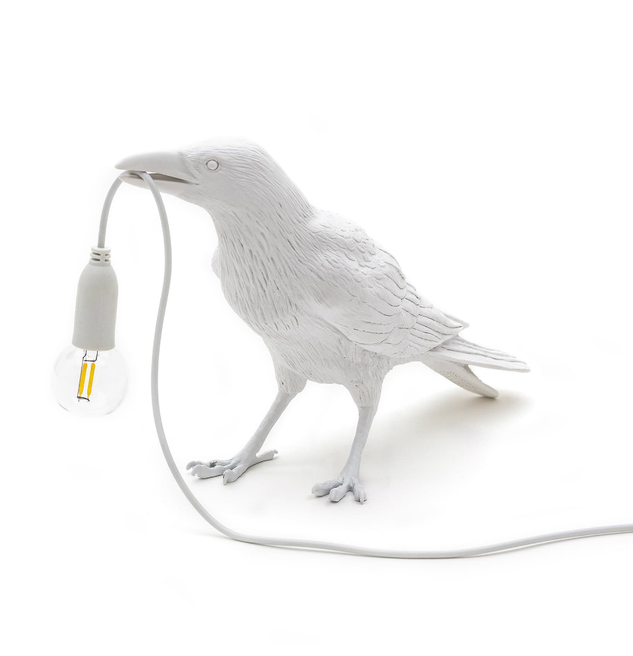 Светильник настольный Bird Lamp Waiting, белый Seletti 14732 - Вид №6