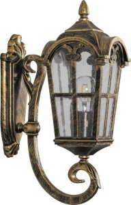 Уличный светильник настенный 48х25,5х15 см черное золото "Кастелло" 11294 FERON ПОД СТАРИНУ, ФОНАРЬ 00-3955761 Золото