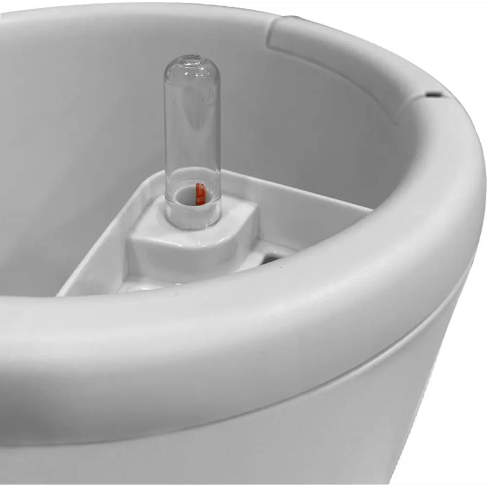 Горшок цветочный с автополивом Ingreen ø21 h23.6 см v5 л с автополивом пластик белый Munchen STLM-2151713 - Вид №2