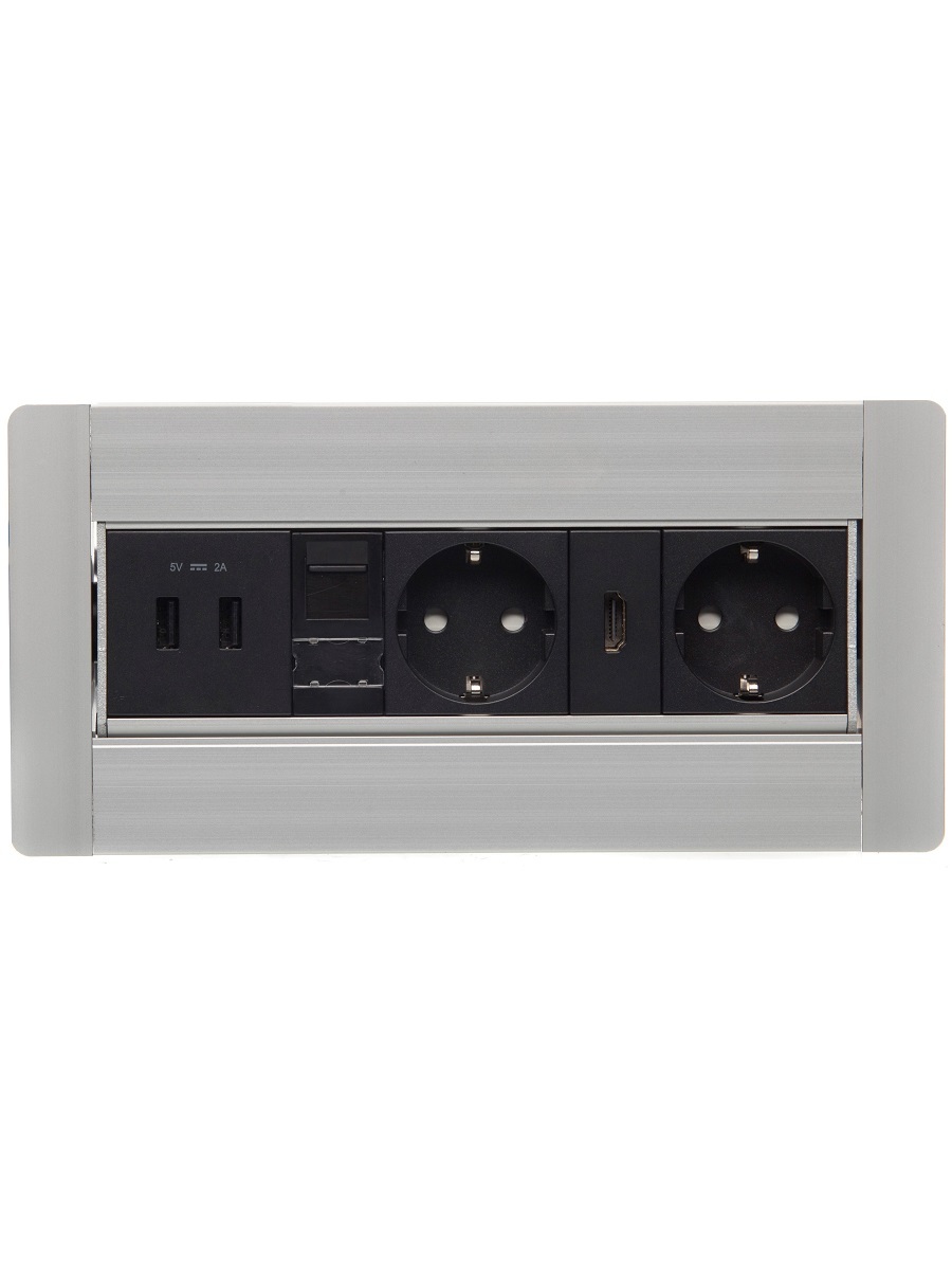 Блок электрических розеток Ultra 12063 Silver NAVAKO  - Вид №1