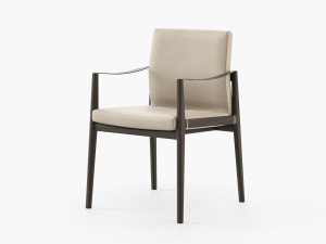 Кожаный стул с подлокотниками