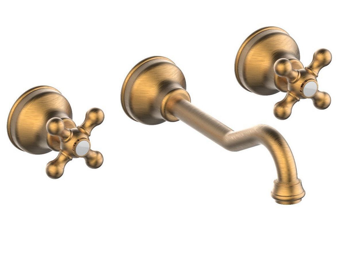 Настенный смеситель для раковины с отдельными розетками без слива Rubinetterie Frattini Dedra ARCH-00016275 - Вид №3