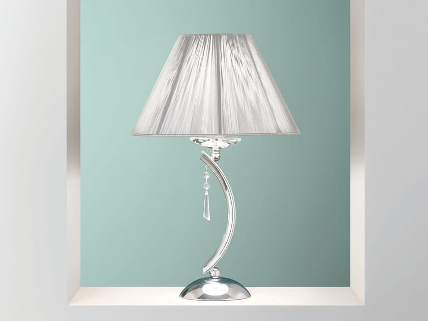 Настольная лампа из хромированного металла и ткани Fan Europe Lighting окружающий свет дизайн ARCH-00085714