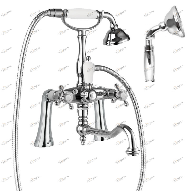 Смеситель на борт ванны с ручным душем, шлангом 150 см CEZARES GOLF-PBV2-01-M