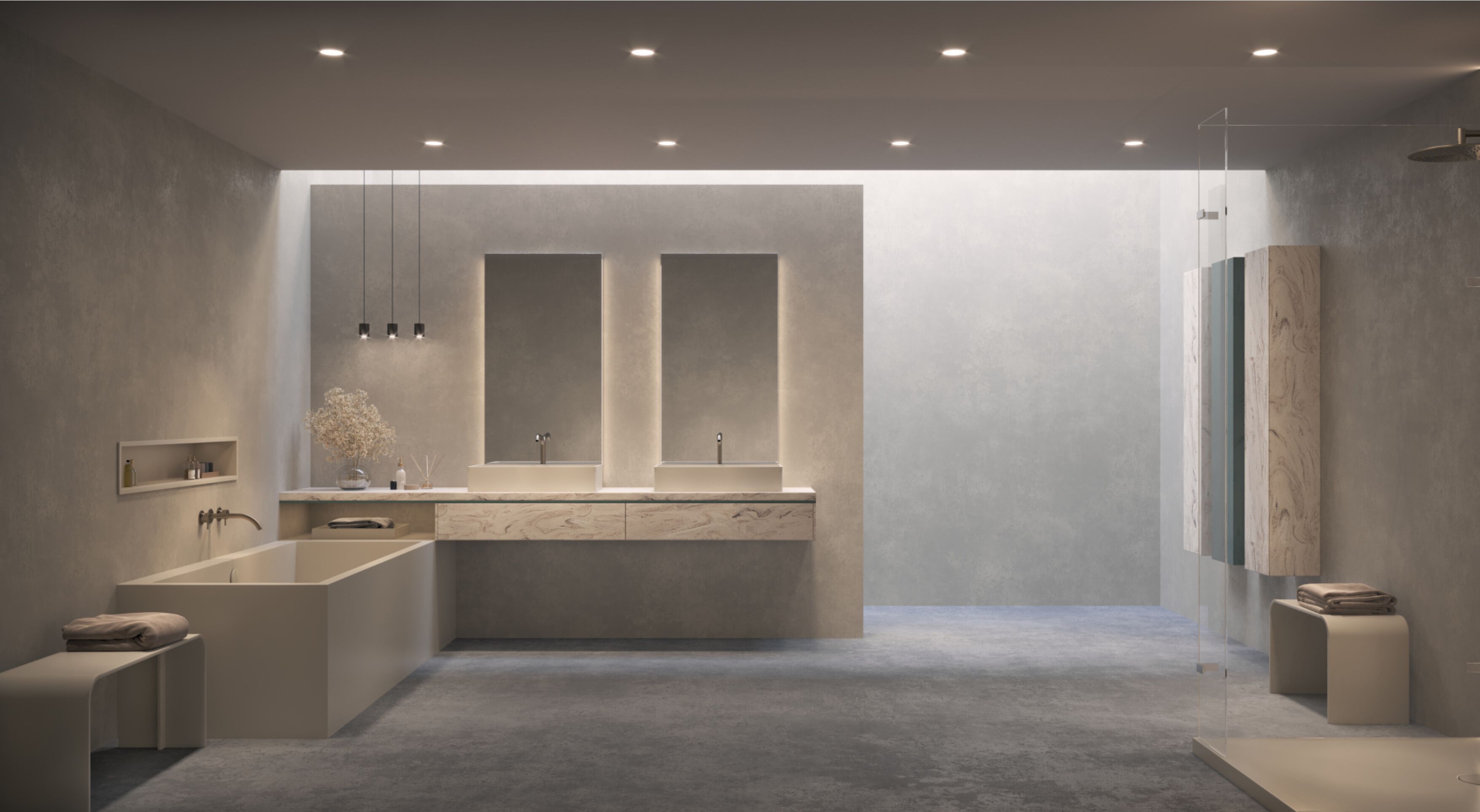 Мебель для ванной комнаты Corian® Acquapazza чистый ARCH-00074026 - Вид №1