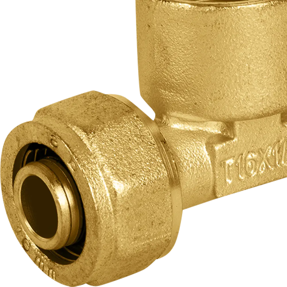 Тройник AQUABEAM 16×1/2" для труб PEX и металлопластика 82275220 STLM-0023765 - Вид №1