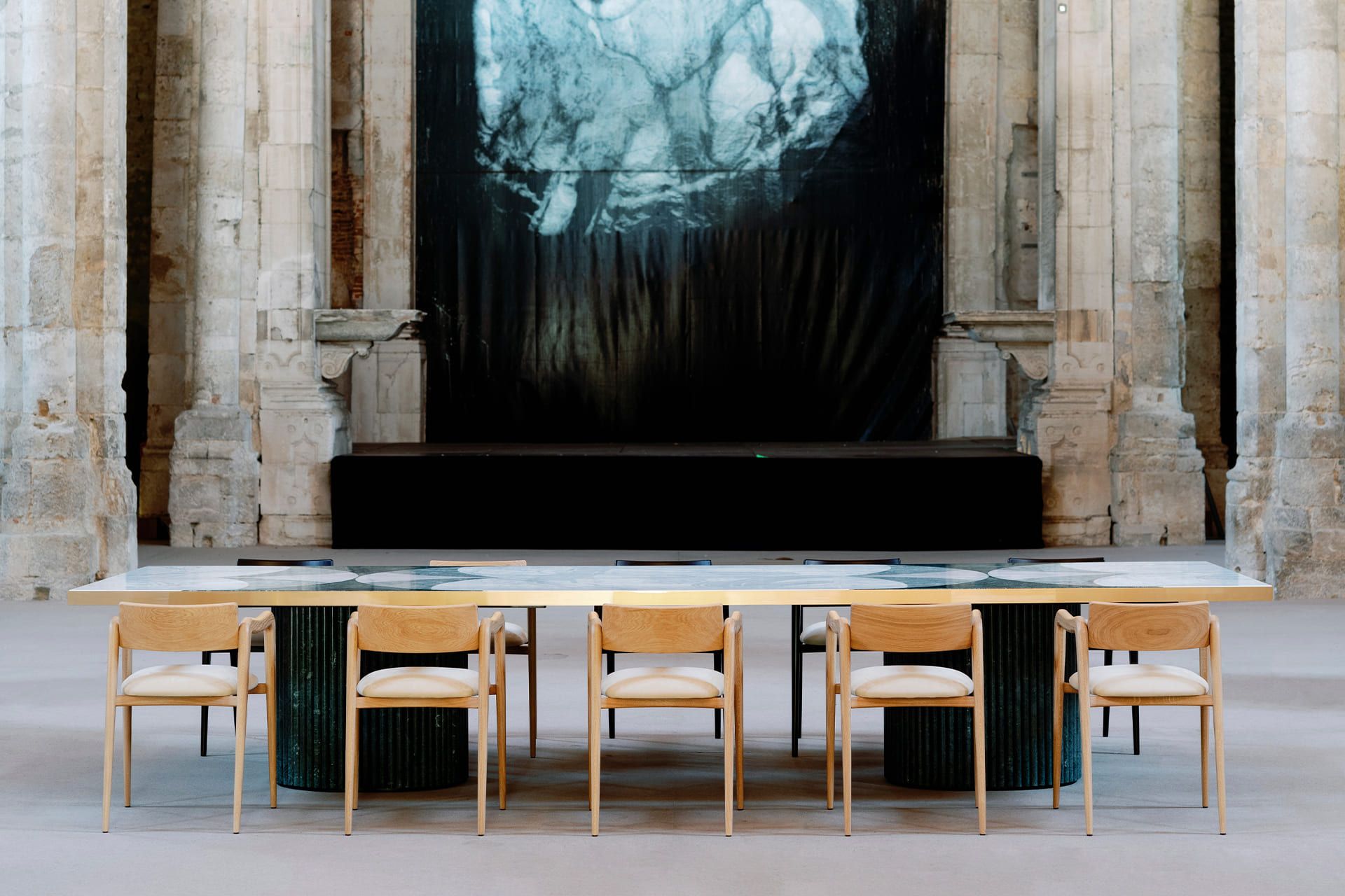 Прямоугольный мраморный стол Greenapple Biloba ARCH-00069119 - Вид №6