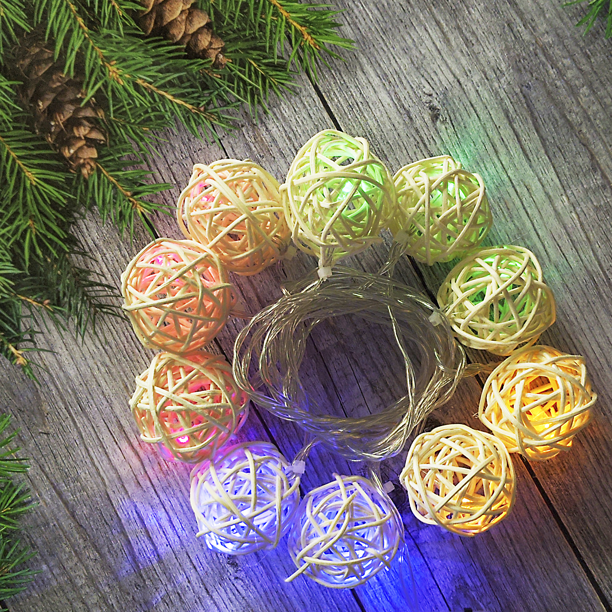 82839206 Электрогирлянда комнатная Нить 3м 10 ламп разноцветный 1 режим работы STLM-0036894 Santreyd  - Вид №4