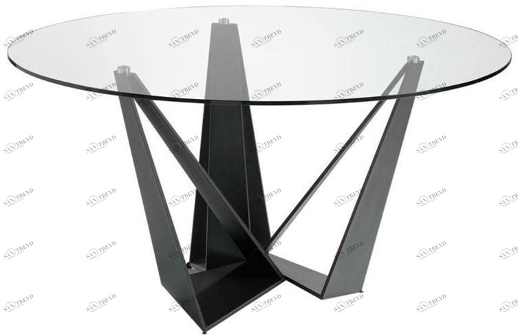 Angel Cerdá Круглый стол для гостиной из нержавеющей стали и стекла Loft tendencia 1045 Angel Cerda