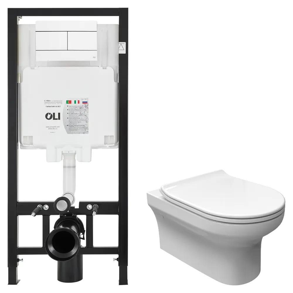 Комплект инсталляции Oli 80 Eco с унитазом тип ободка закрытый Sensea Favori 89445722 STLM-2102173