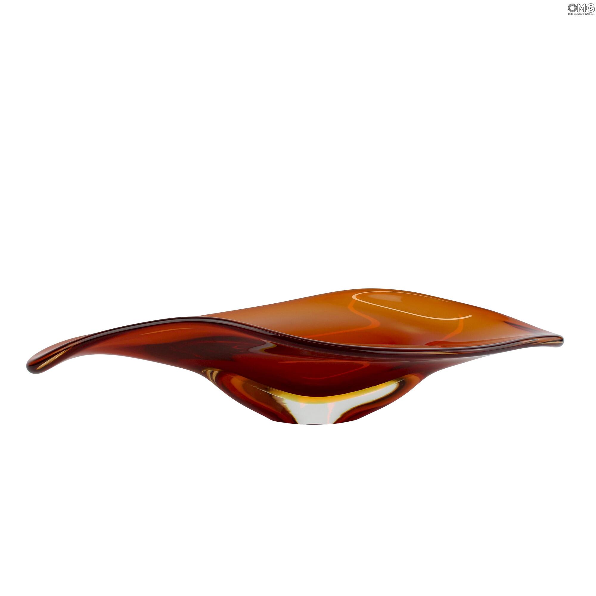 3872 ORIGINALMURANOGLASS Декоративная чаша Красная Гондола - соммерсо - муранское стекло OMG 53 см  - Вид №1
