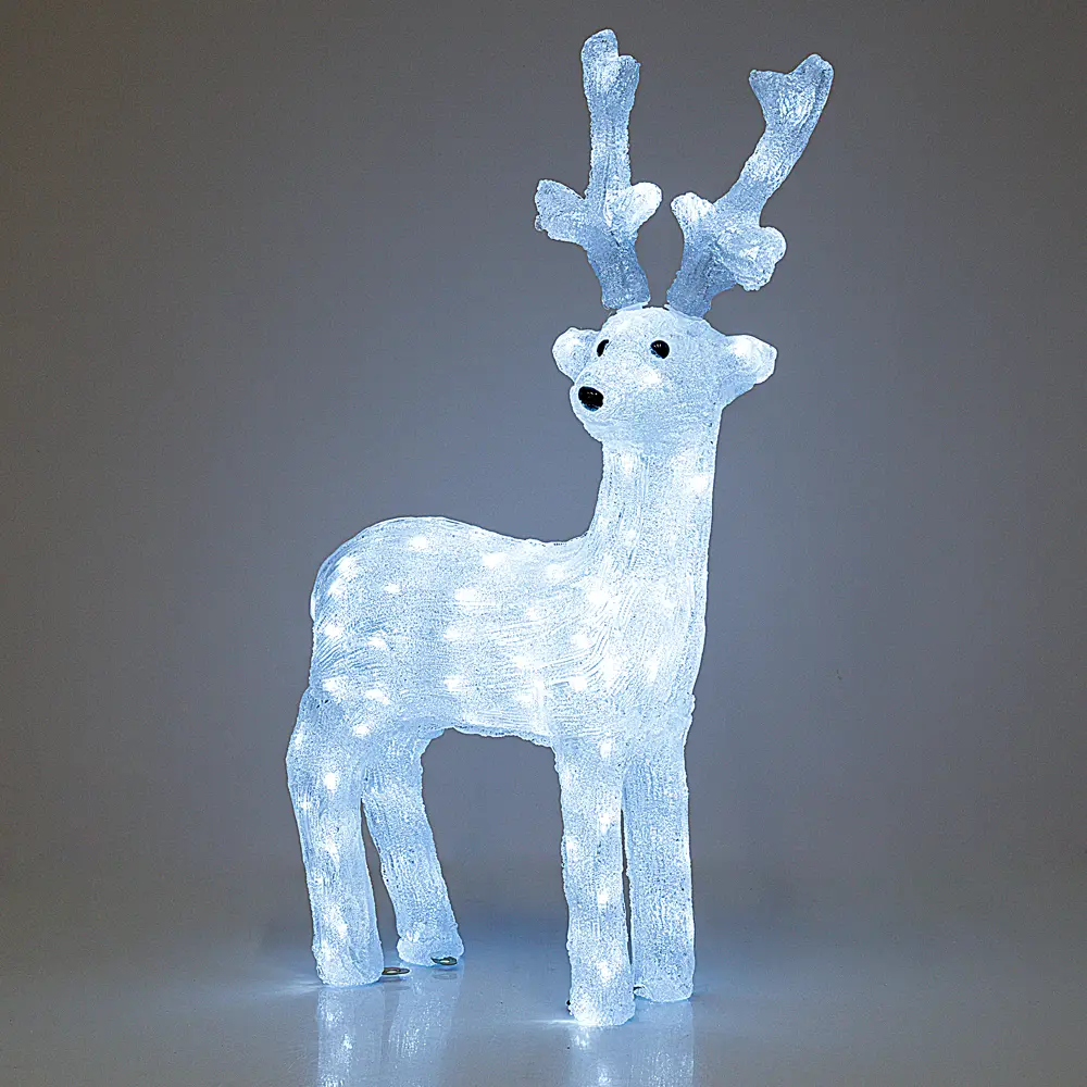 82610010 Электрогирлянда-фигура «Олень» для улицы 120 ламп, 63 см, цвет холодный белый STLM-0960012 Santreyd 