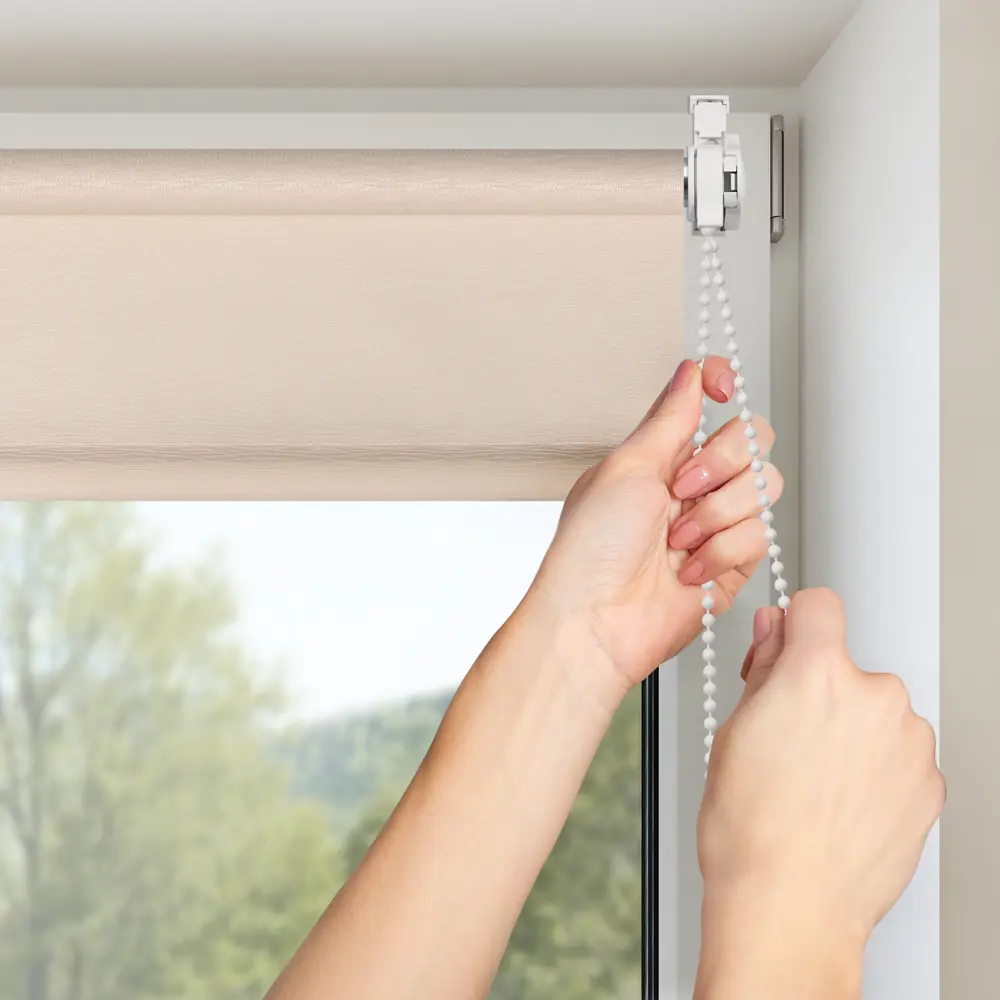 Штора рулонная Dover 60x160 см светло-бежевая PRAKTO STLM-2189301 - Вид №9