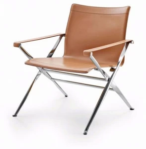 B&B Italia Кожаное кресло с подлокотниками Beverly Bf70b