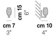 Vetreria Vistosi Настенный светильник из стекла Damasco sun-id-1413634 - Вид №2