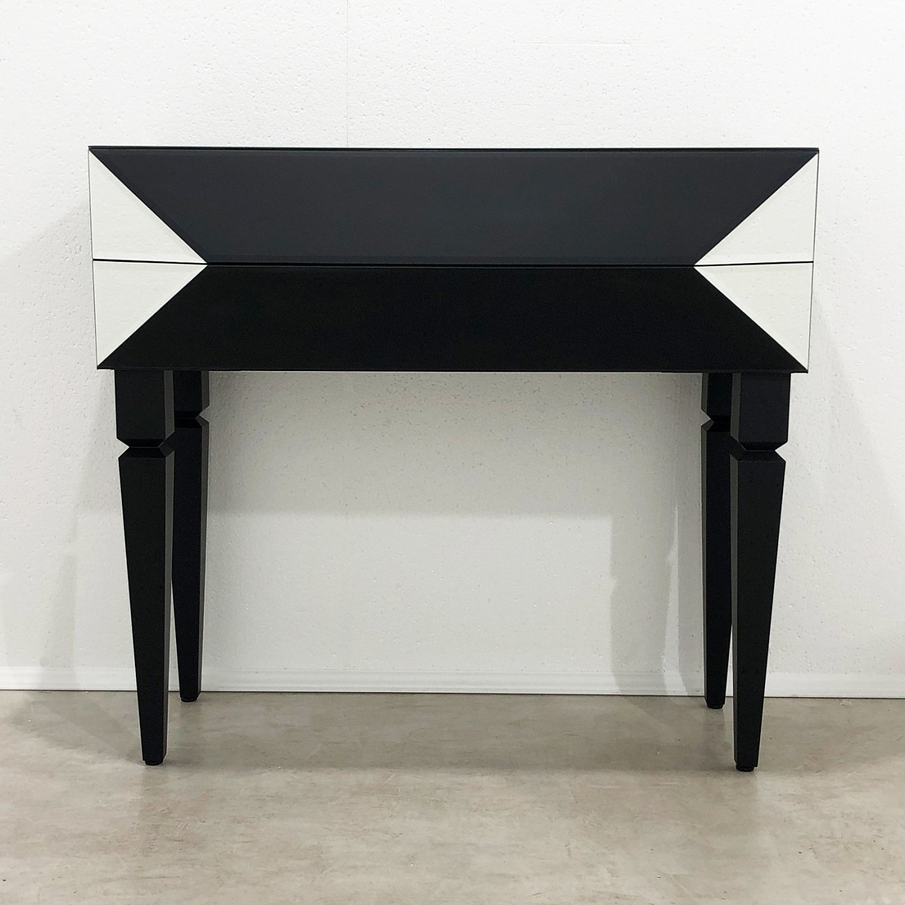 Консоль черная с ящиками и зеркальной отделкой "Роялти" GRAUM  304049 Черный  - Вид №7