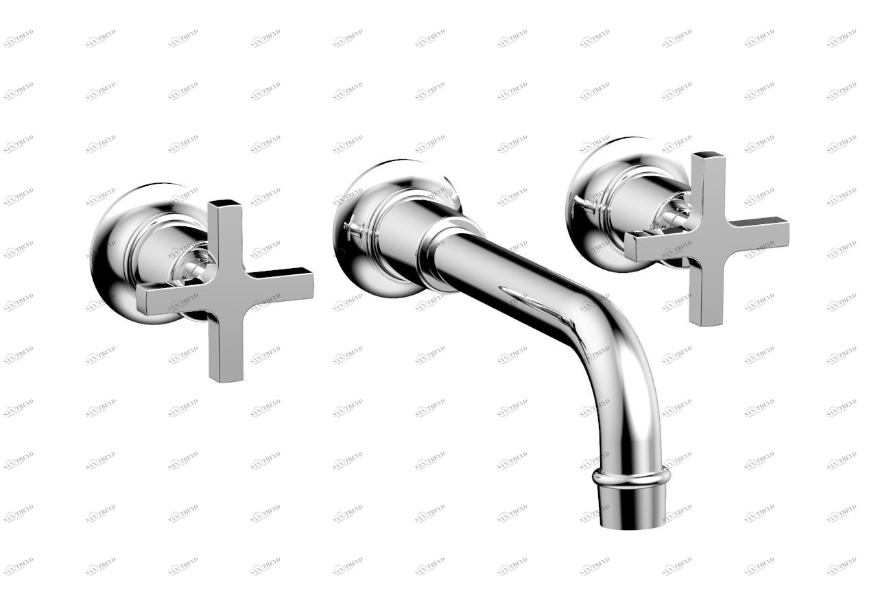 Комплект и ручки SWAN Phylrich  WL123-014 Polished Nickel