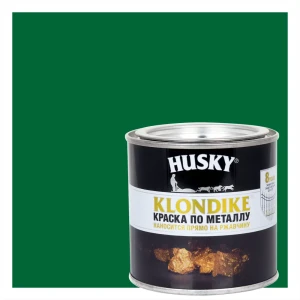 Краска по металлу Husky Klondike глянцевая цвет зеленый 0.25 л RAL 6002 84391743 STLM-2129345