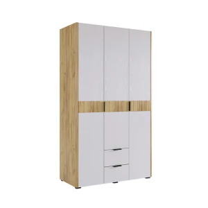 91897475 Шкаф Mebelson 3 дверный 126.4x217x50 см ЛДСП цвет дуб крафт золотой/белое дерево STLM-1466704