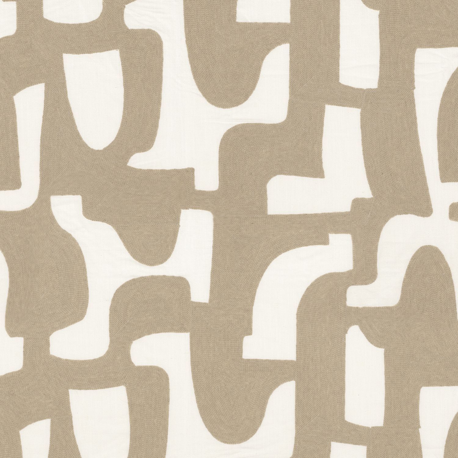 Вышитая ткань из хлопка, вискозы и льна Casamance Luminescence ARCH-00036835 - Вид №2