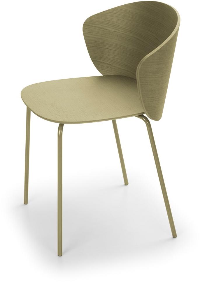 True Design Штабелируемый стул из стали и дерева Not wood Nt 1004 - Вид №3