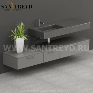 T20552TO2 Столешницы для использования в сочетании с тумбами и открытыми тумбами 205 см серая Globo ARREDO WOOD Италия