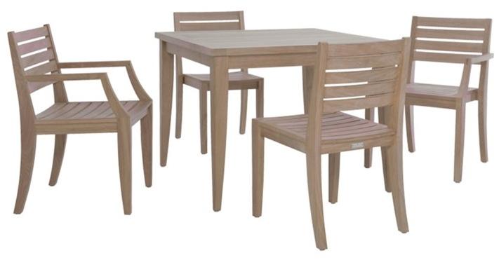 JANUS et Cie Квадратный обеденный стол из тика Relais sun-id-1354933 - Вид №2