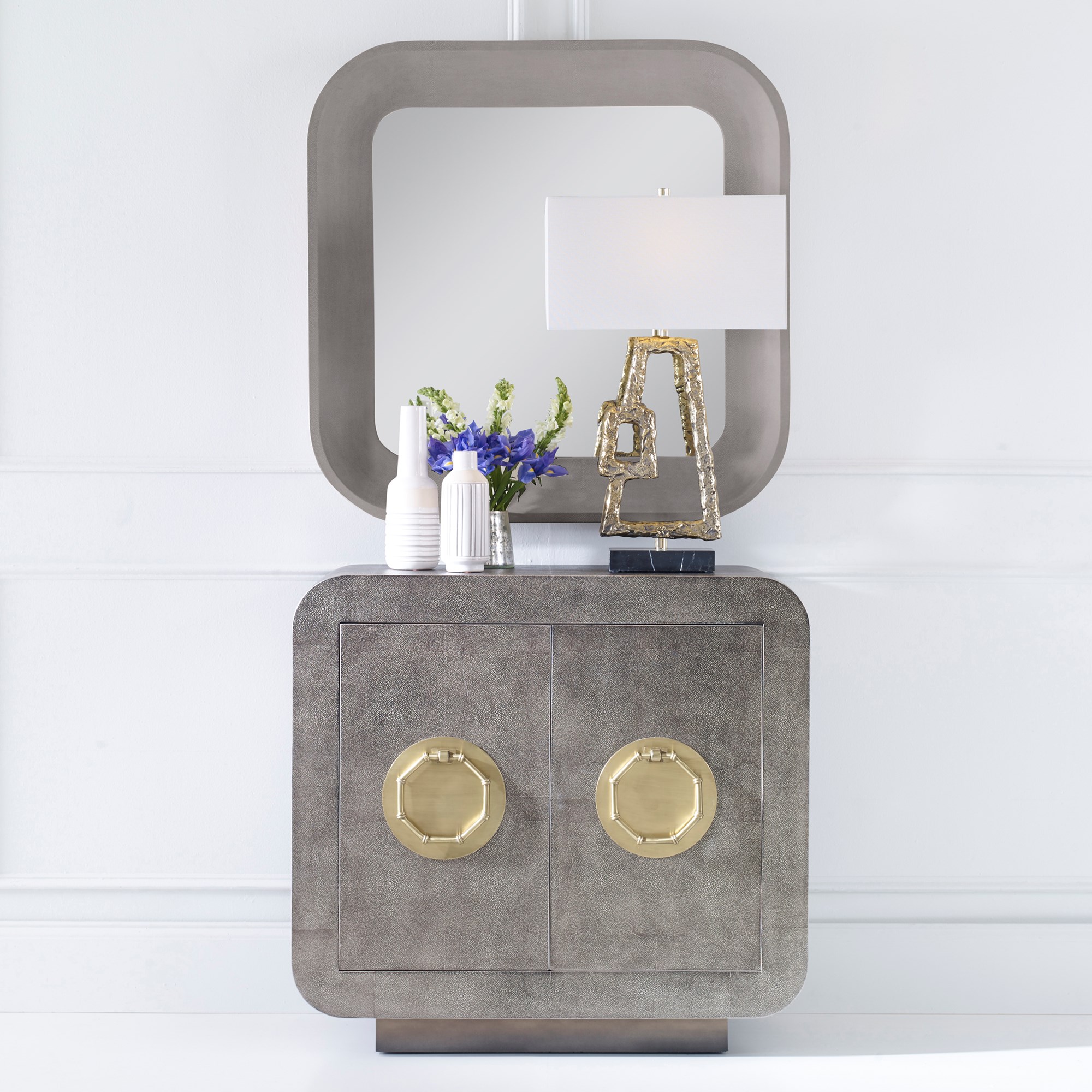 Шкафы 12591-820-028 Shagreen Two Door Cabinet - Venetian Ambella  - Вид №6