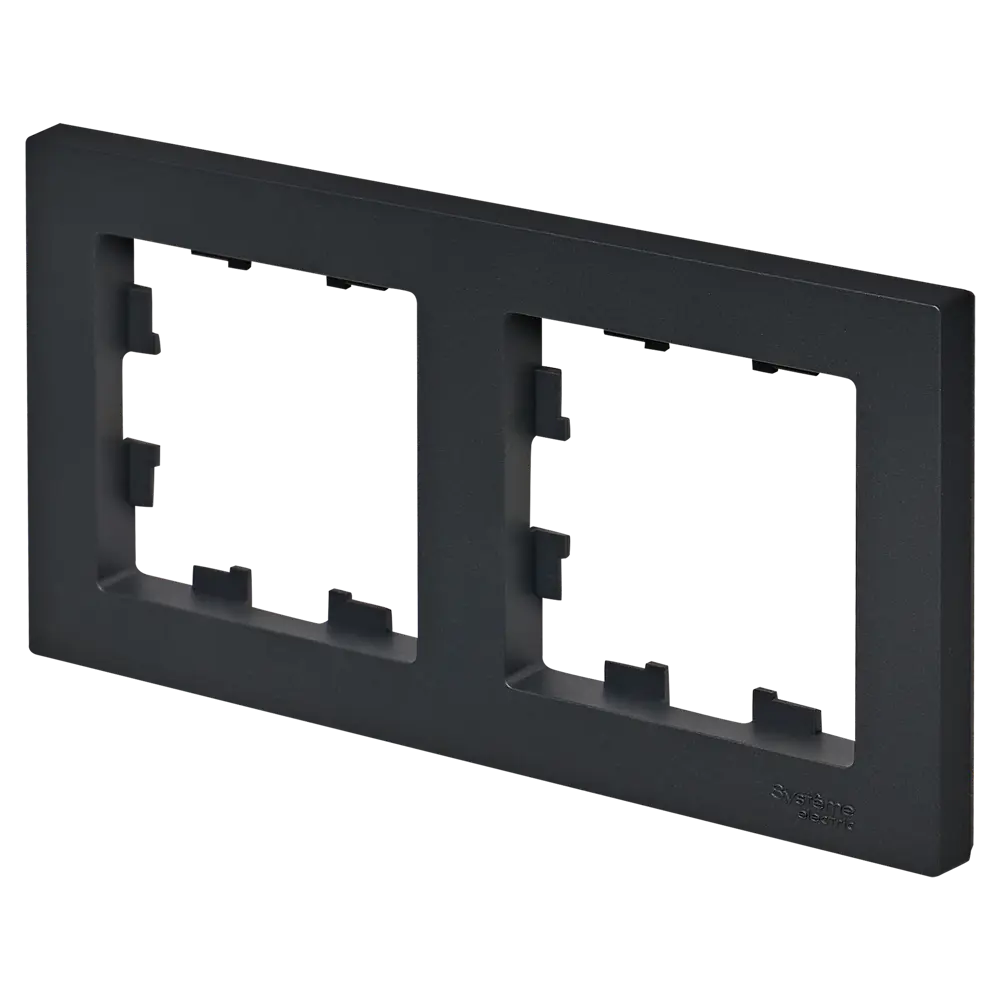 Рамка Systeme Electric AtlasDesign 2 поста цвет базальт 89457200 STLM-2020211 - Вид №1