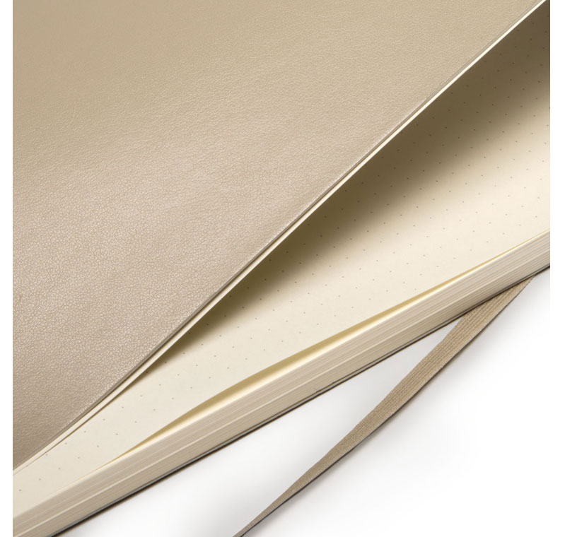 Блокнот Moleskine CLASSIC SOFT 190х250мм 192стр. пунктир мягкая обложка фиксирующая резинка бежевый 394723 - Вид №5