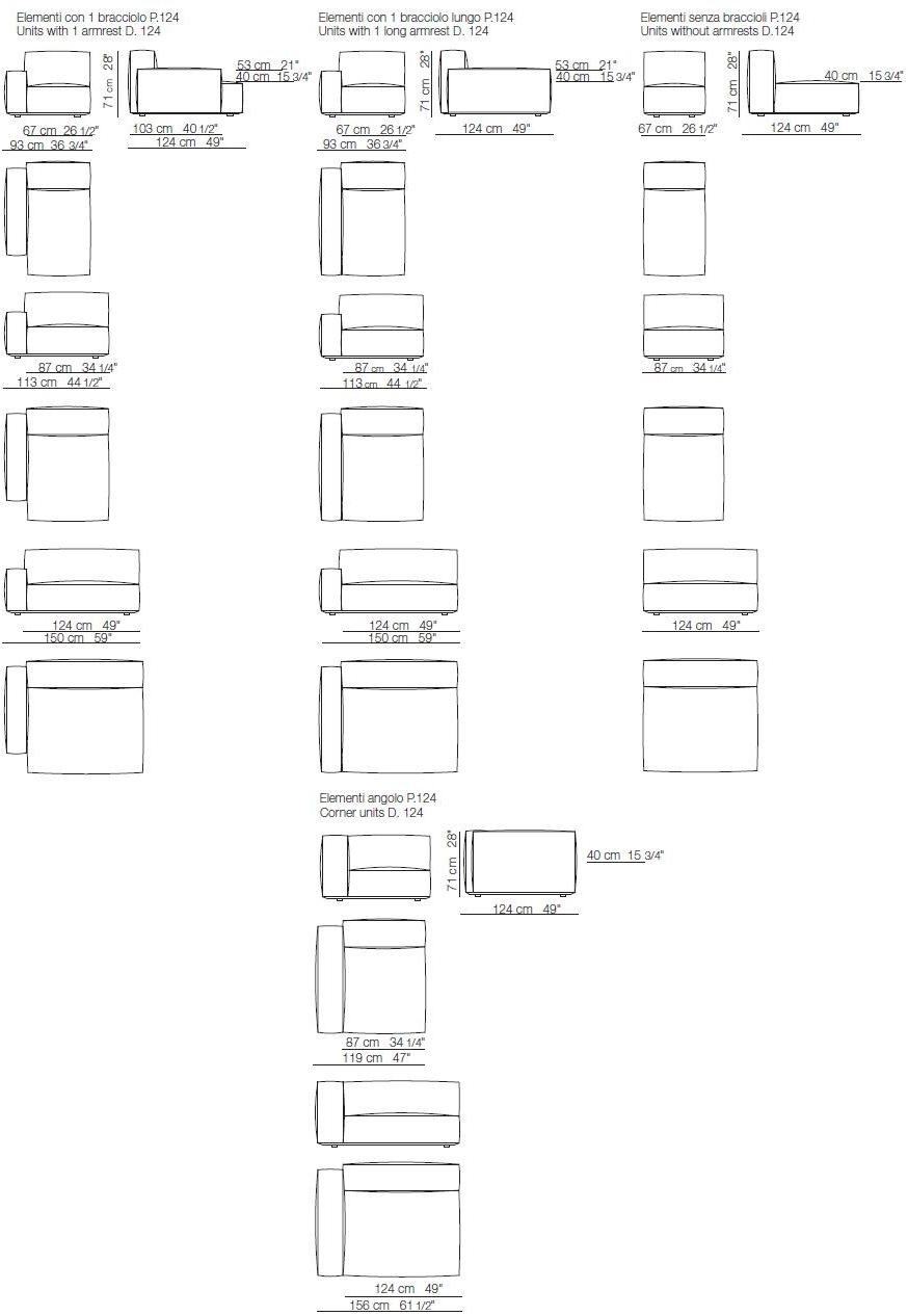 arflex 3-х местный тканевый диван Marechiaro xiii sun-id-1388911 - Вид №7