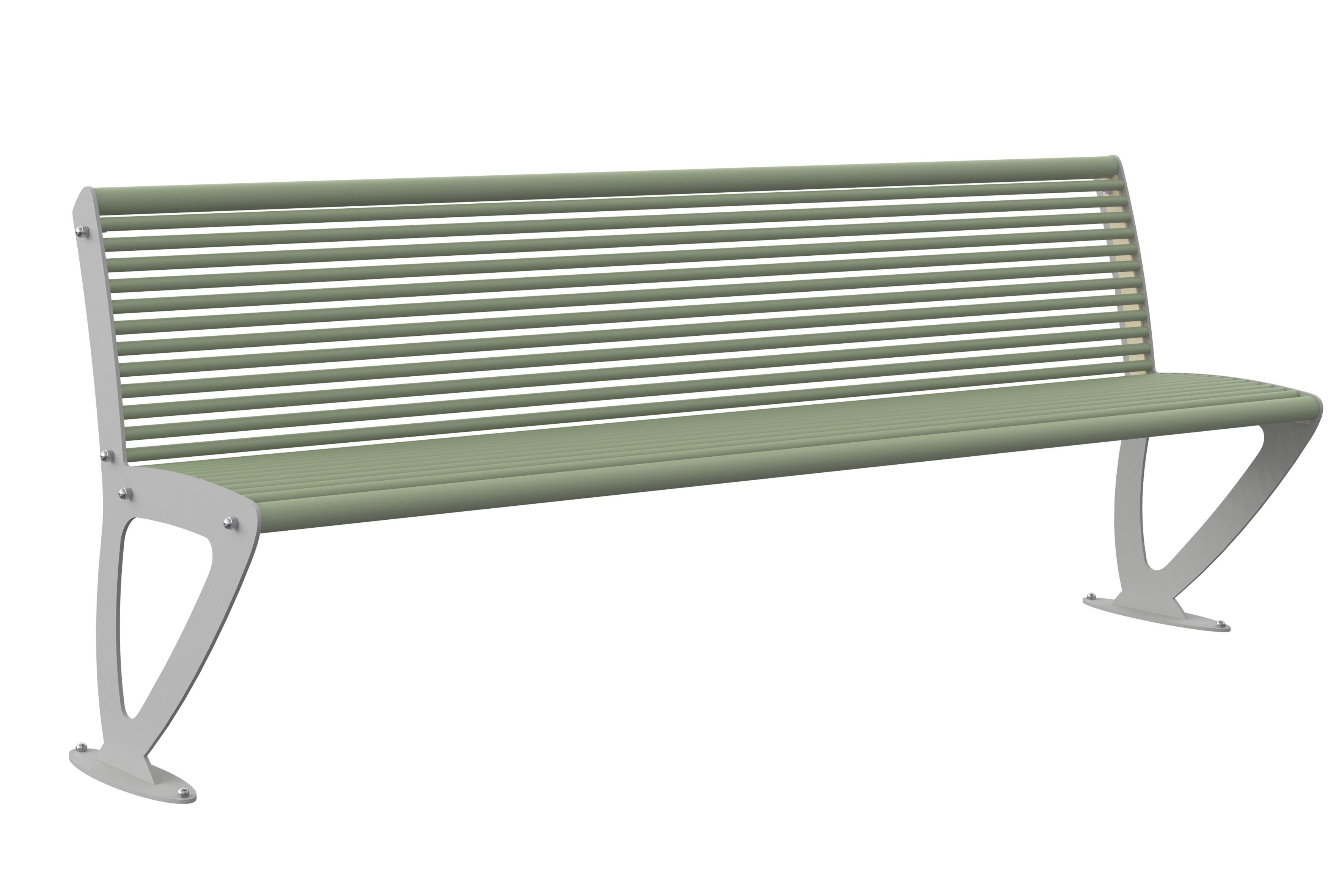 Оцинкованная стальная скамья со спинкой Lazzari BRUXELLES ARCH-00152249 - Вид №3