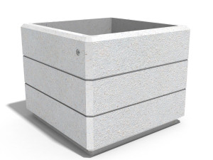 Бетонная квадратная низкая плантатор