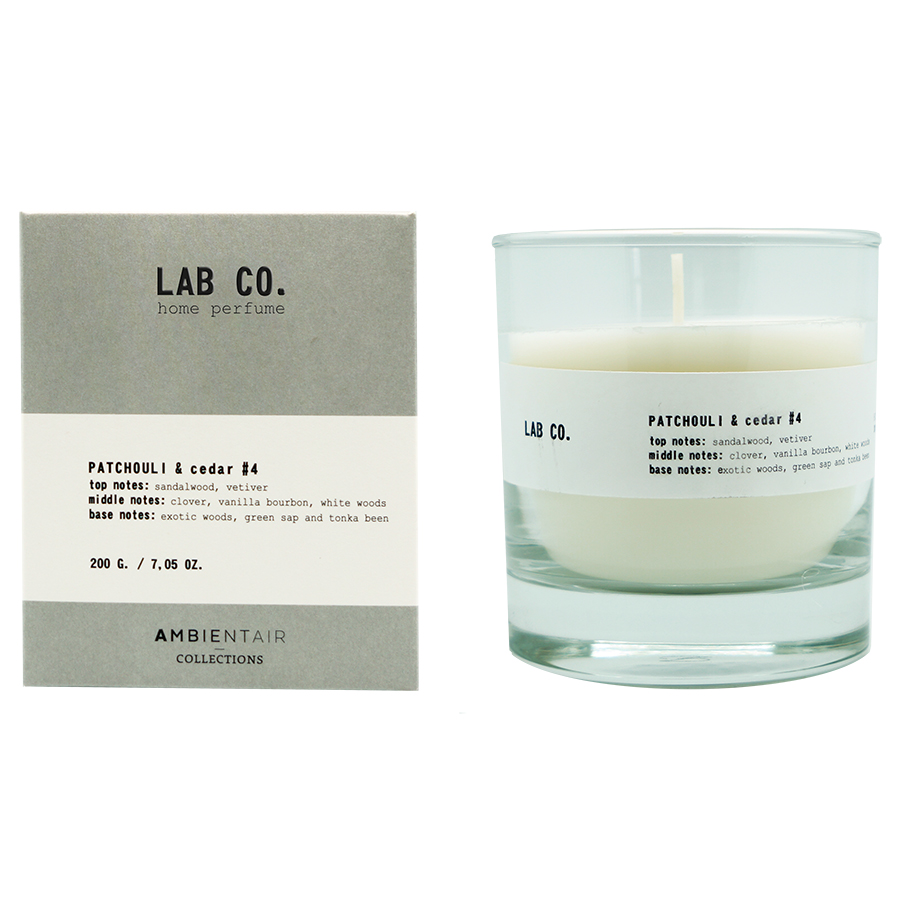 VV040WTLB Свеча ароматическая lab co, Пачули и кедр, 40 ч Ambientair 