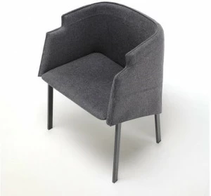 Living Divani Стул с обивкой и подлокотниками