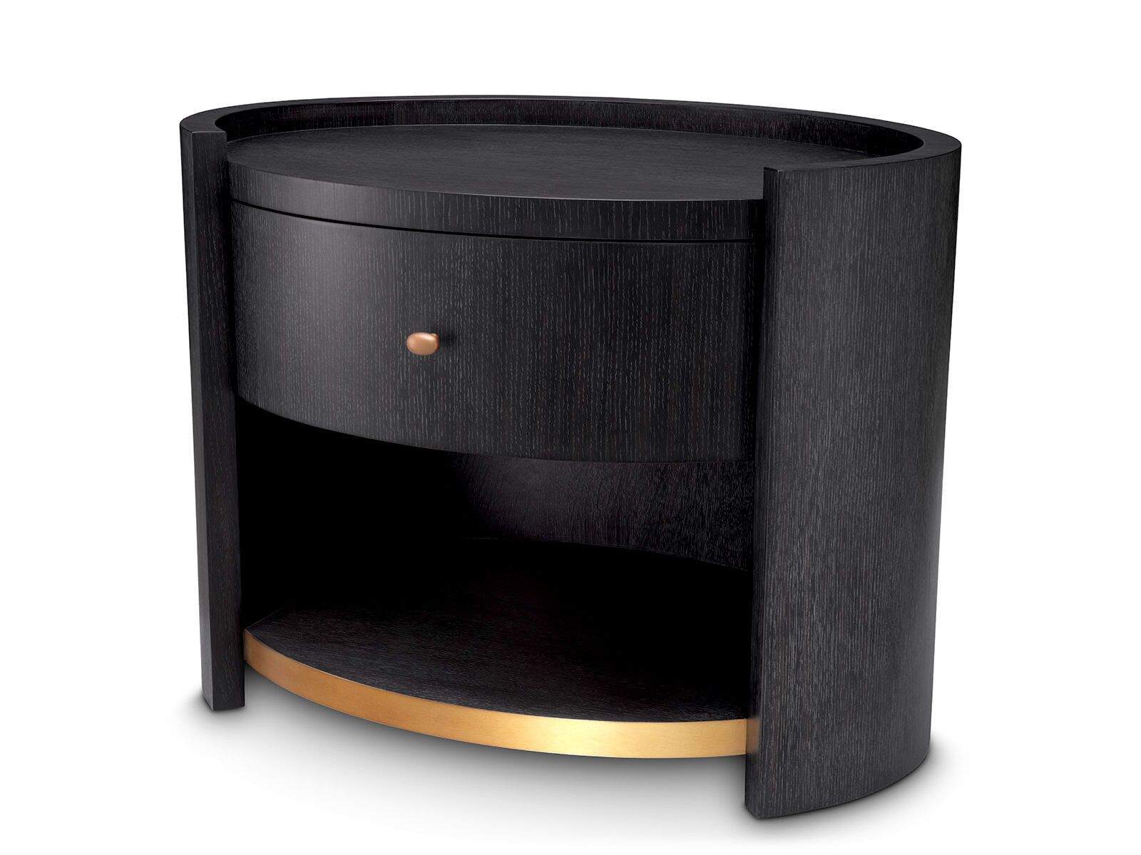 Овальная тумбочка из шпона Eichholtz ROSEMBERG ARCH-00011817