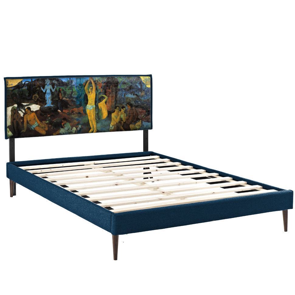 Кровать полутораспальная 140х190 синяя Orleans ICON DESIGNE ДИЗАЙНЕРСКИЕ 096842 Разноцветный;синий  - Вид №3