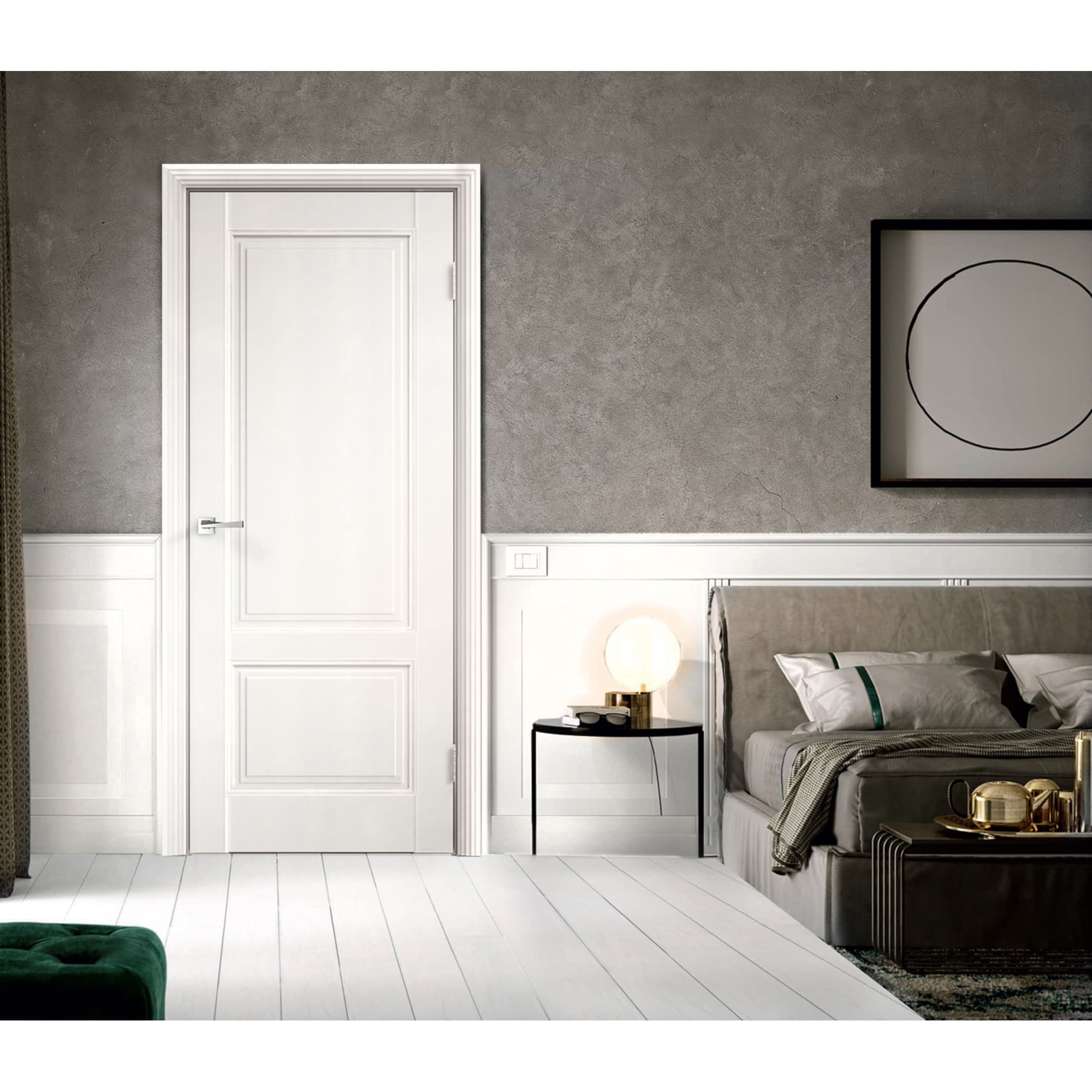 81953805 Дверь межкомнатная глухая Кристал 90x200 см цвет пломбир Santreyd  - Вид №3