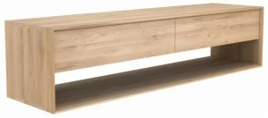 Ethnicraft Низкая тумба под тв из массива дерева Oak nordic 51440