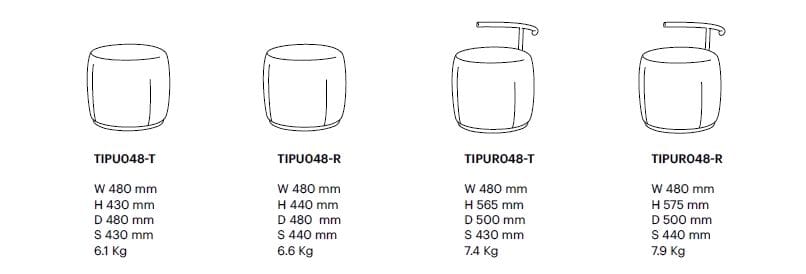 Круглый пуф из ткани Mobboli ARCH-00053147 - Вид №9