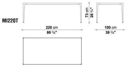 B&B Italia Outdoor Прямоугольный алюминиевый садовый стол Mirto outdoor sun-id-1431057 - Вид №4