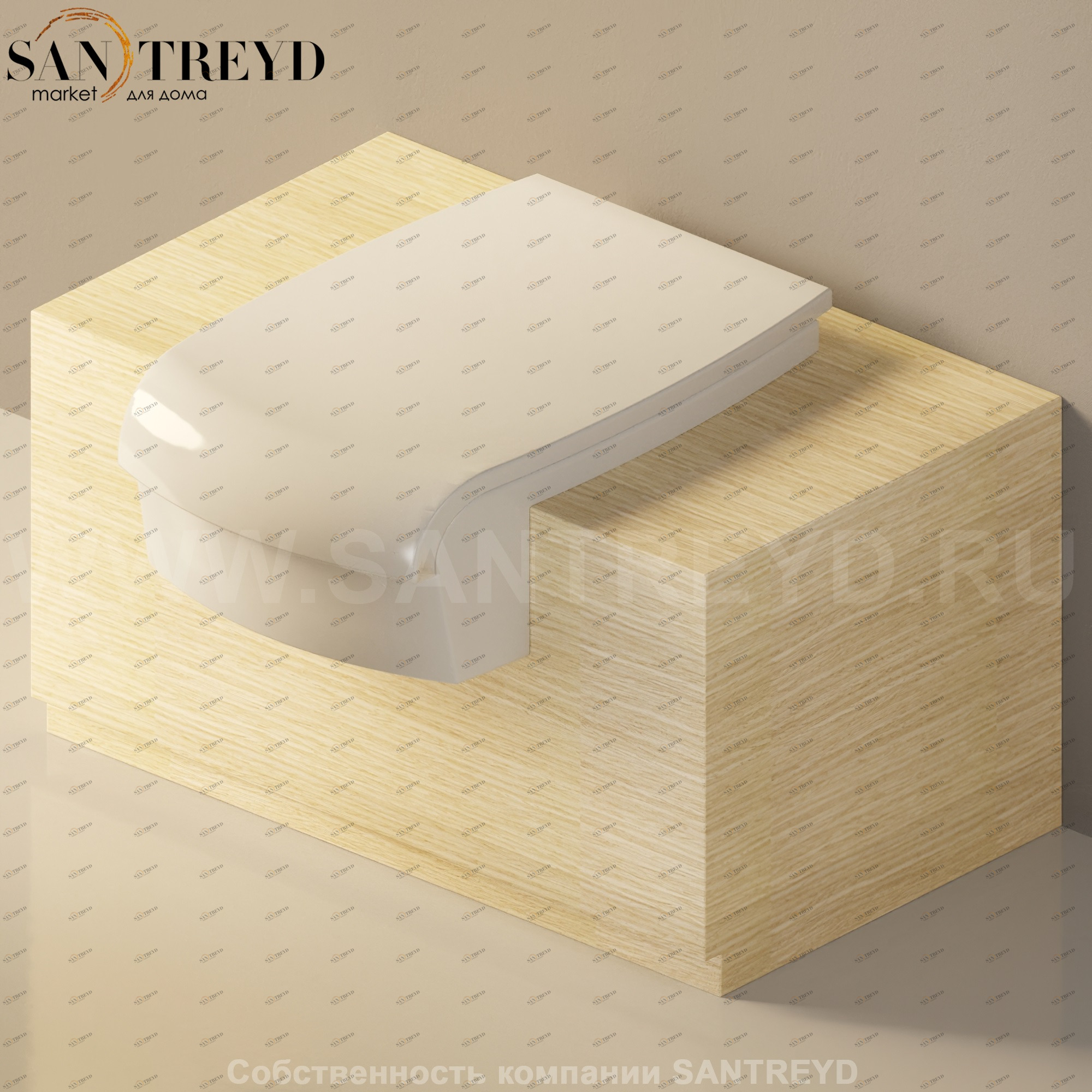 Flaminia UNA Консоль для унитаза или биде от 75 до 135 см светлый дуб UNA75WB.WL Ceramica Flaminia UNA75WBWL