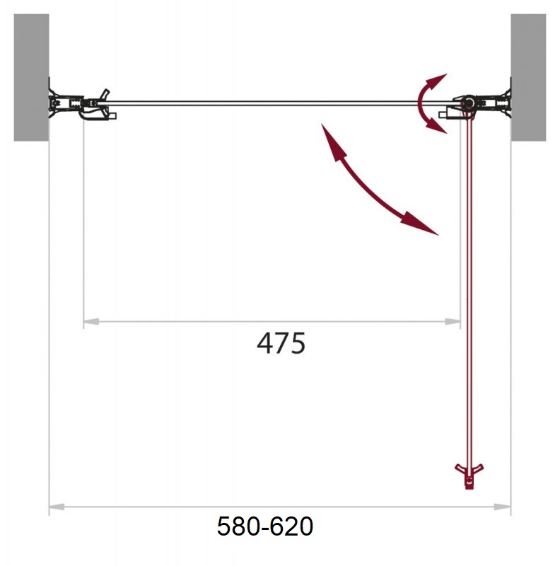 Душевая дверь в нишу BelBagno SELA-B-1-60-C-Cr  - Вид №1