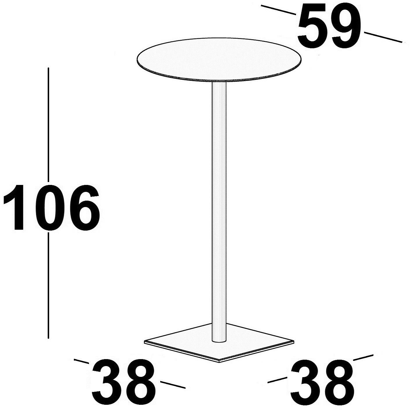 Luxy Круглый высокий стол из hpl Incollection sun-id-1356471 - Вид №3