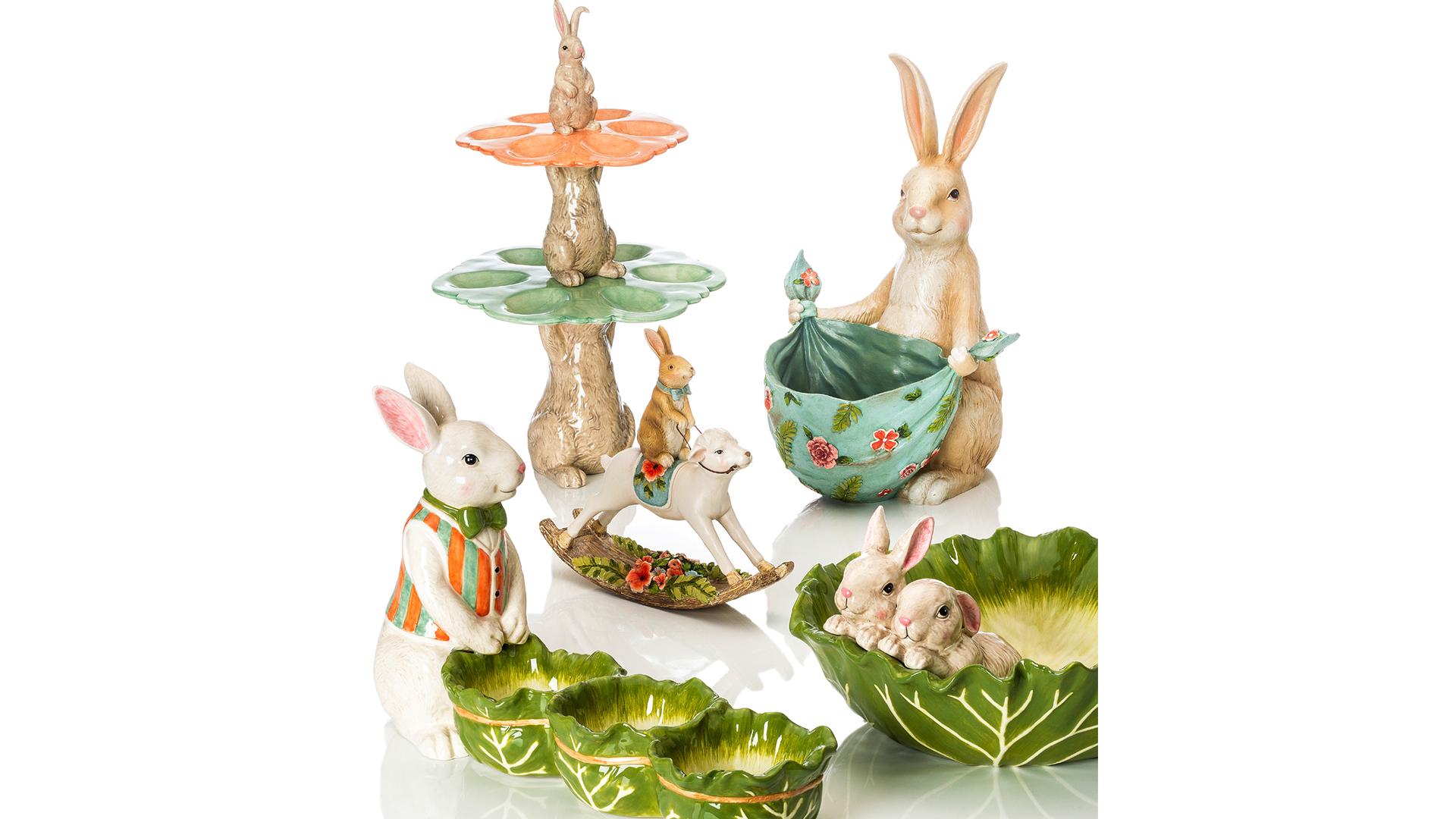 10636598 Lamart Блюдо декоративное Lamart "Заяц с капустой" 25x21 см Керамика  - Вид №1