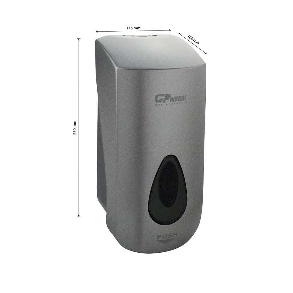 GFmark - Дозатор для ПЕНЫ, пластик АБС, СЕРЫЙ, большой, с глазком - капля, 1000 мл, код: 654  - Вид №8