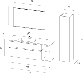 Kami – 15 Mastella  Kami  Комплект мебели для ванной - Вид №3