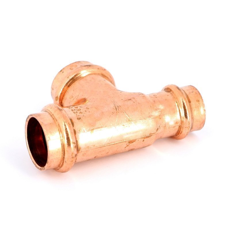 Тройник пресс 22x22x18 медный IBP P513002222018 - Вид №2